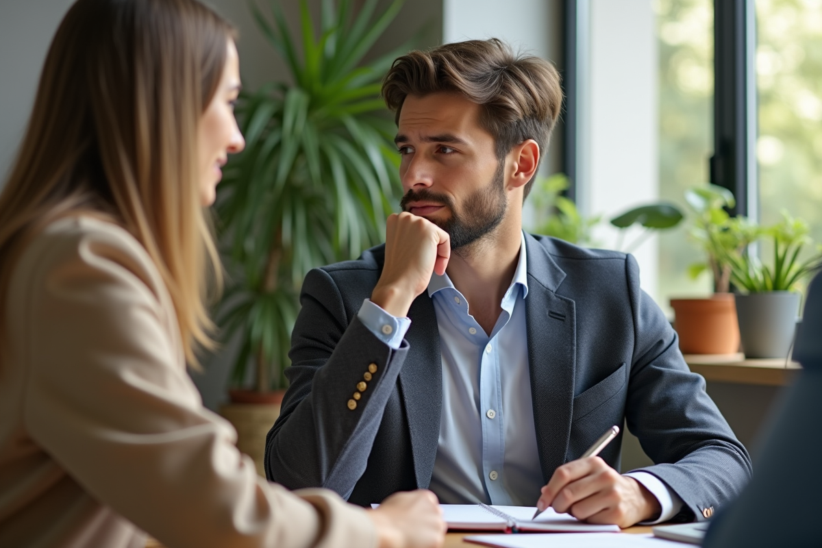 Jeune homme en tenue décontractée prenant des notes lors d