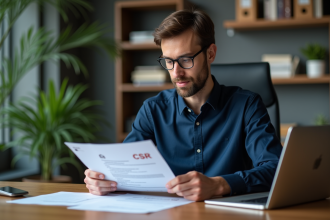 Jeune homme en informatique lisant du code cryptographique